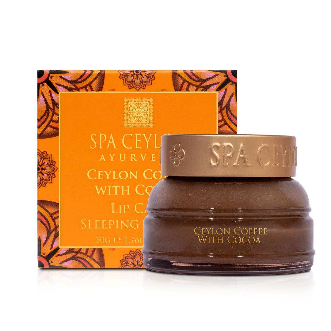 Ceylon Coffee with Cocoa - Lip Care Sleeping Masque - 50g - Spa Ceylon UK