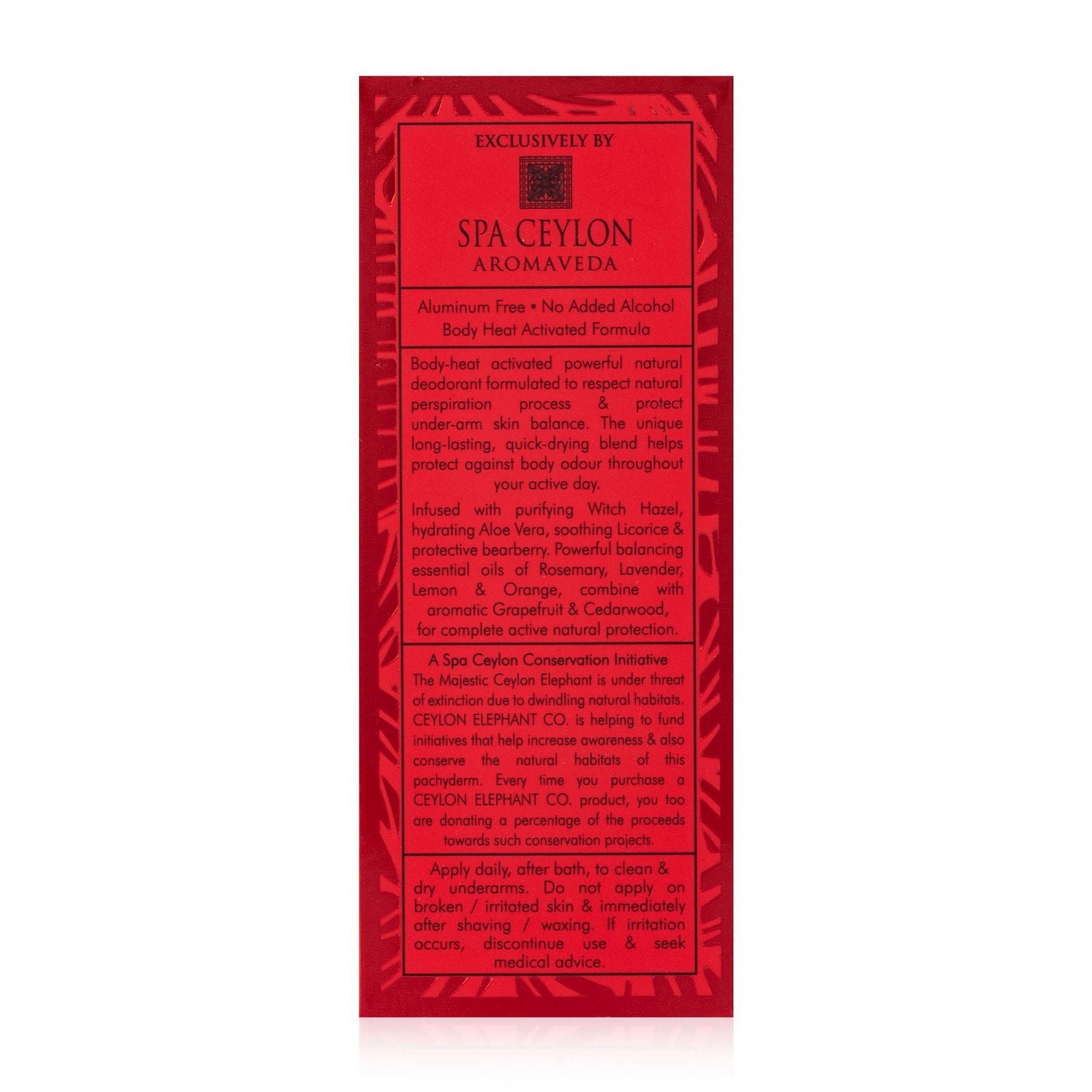 Forest Energy - Ceylon Elephant - Active Natural Deodorant For Men - 60ml - Spa Ceylon UK