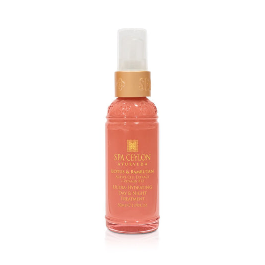 Lotus & Rambutan - Active Cell Extract + Vitamin B12 Ultra - Hydrating Day & Night Treatment 50ml - Spa Ceylon UK