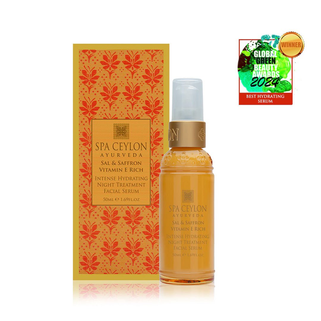 Sal & Saffron - Intense Hydrating Night Treatment Facial Serum 50ml - Spa Ceylon UK