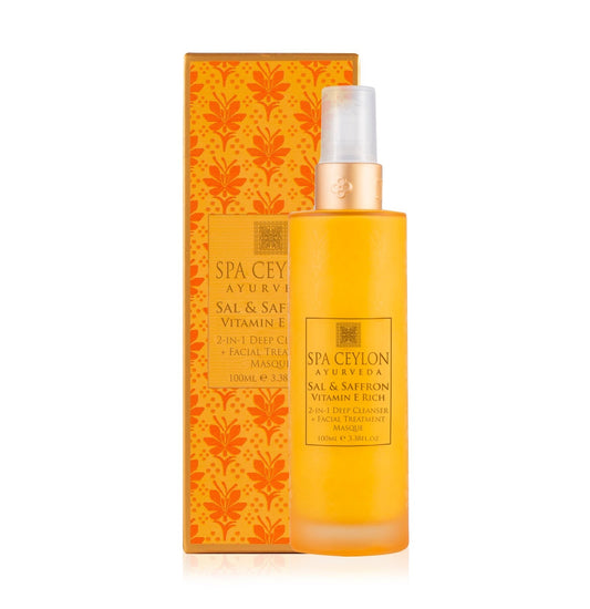 Sal & Saffron - 2 - in - 1 Deep Cleanser + Facial Treatment Masque 100ml - Spa Ceylon UK