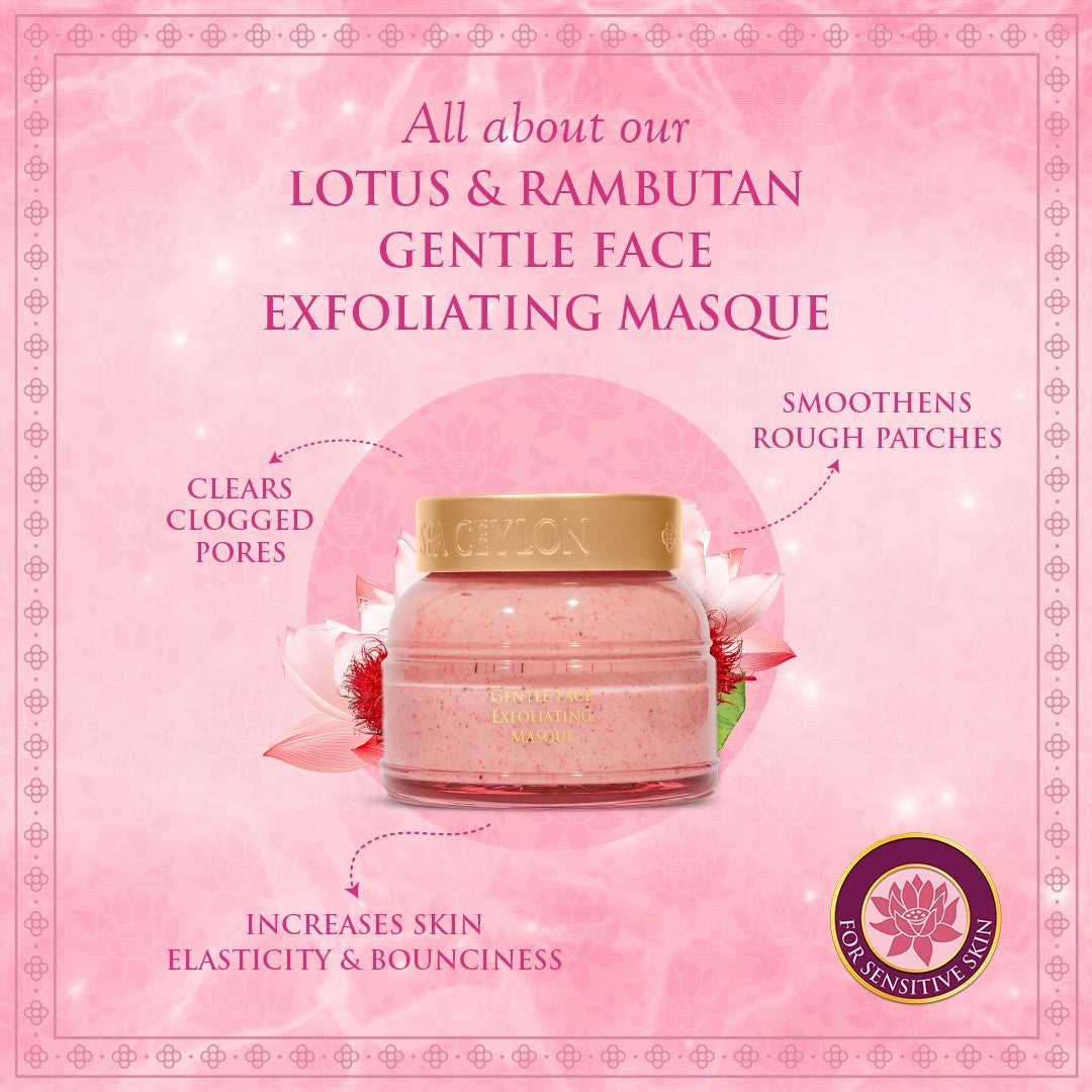 Lotus & Rambutan - Active Cell Extract + Vitamin B Plus Gentle Face Exfoliating Masque - 100g