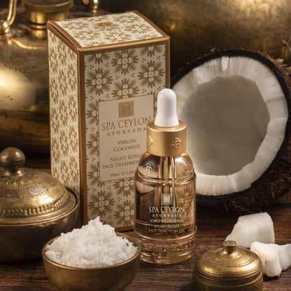 Virgin Coconut - Night Repair Face Treatment Oil 30ml - Spa Ceylon UK